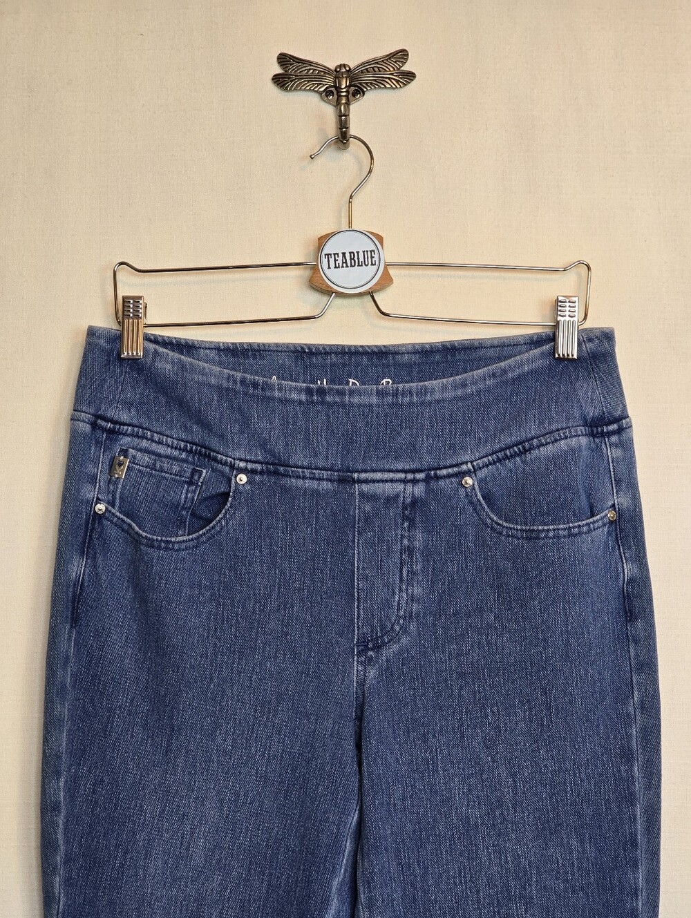 Belle by Kim Gravel Flexibelle Flare Jean with Horn Buttons 12 - Picture 9 of 15